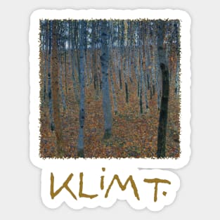 Beech Forest by Gustav Klimt Sticker